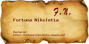 Fortuna Nikoletta névjegykártya